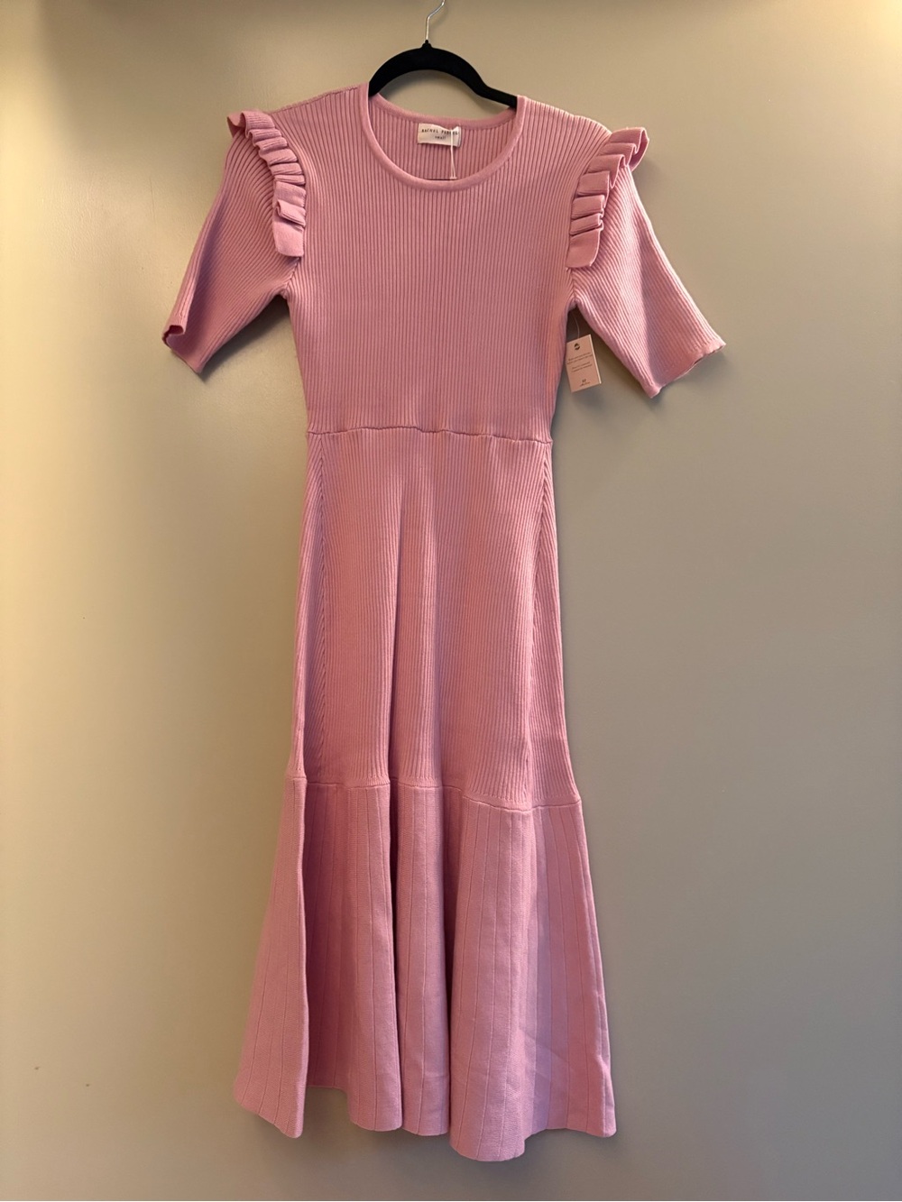 Rachel Parcell Dusty Pink Ruffled-Sleeve Maxi Dress